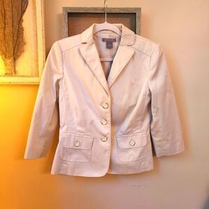 Ann Taylor 3 button blazer pleated back